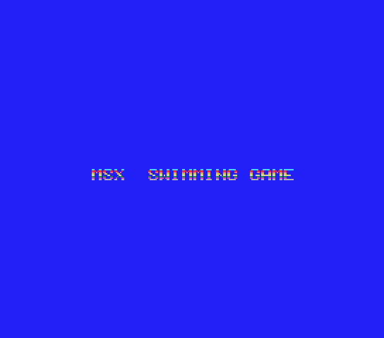 MSX Swimming Game